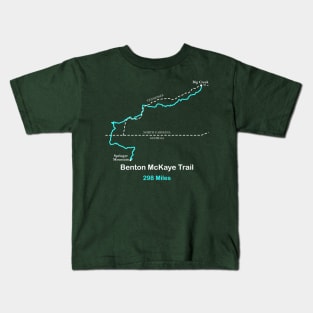 Route Map of the Benton McKaye Trail Kids T-Shirt